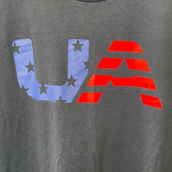 Under Armour Mens Size XL Loose Heatgear Short Sleeve Shirt Blue Graphic Print - Picture 7 of 11